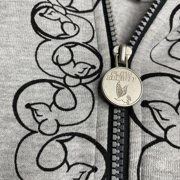 Lax Rat Flow Society Lacrosse Hoodie Full Zip Jacket Streetwear Hoodie Sz Large - Picture 5 of 12